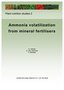 Ammonia volatilization from mineral fertilisers